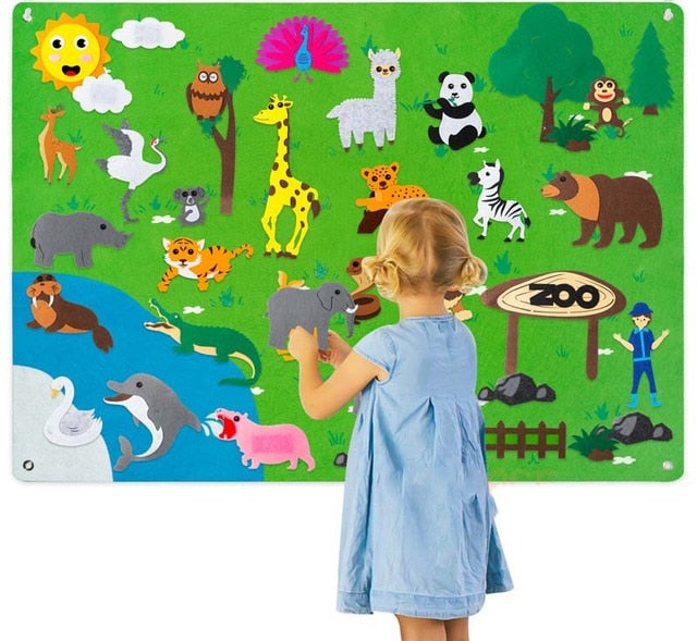 Tableau en feutre pour enseigner aux enfants QuebecFinds™