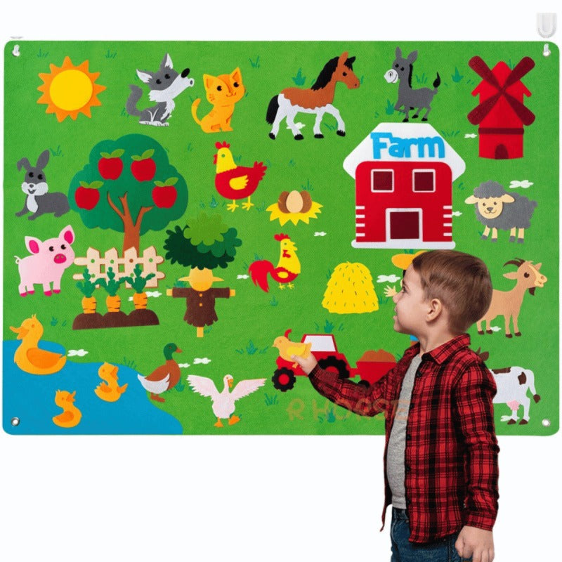 Tableau en feutre pour enseigner aux enfants QuebecFinds™