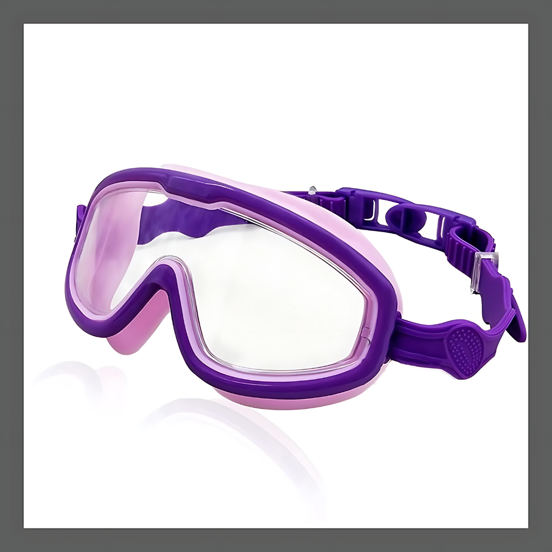Lunettes de natation étanches et anti-buée à grand cadre HD