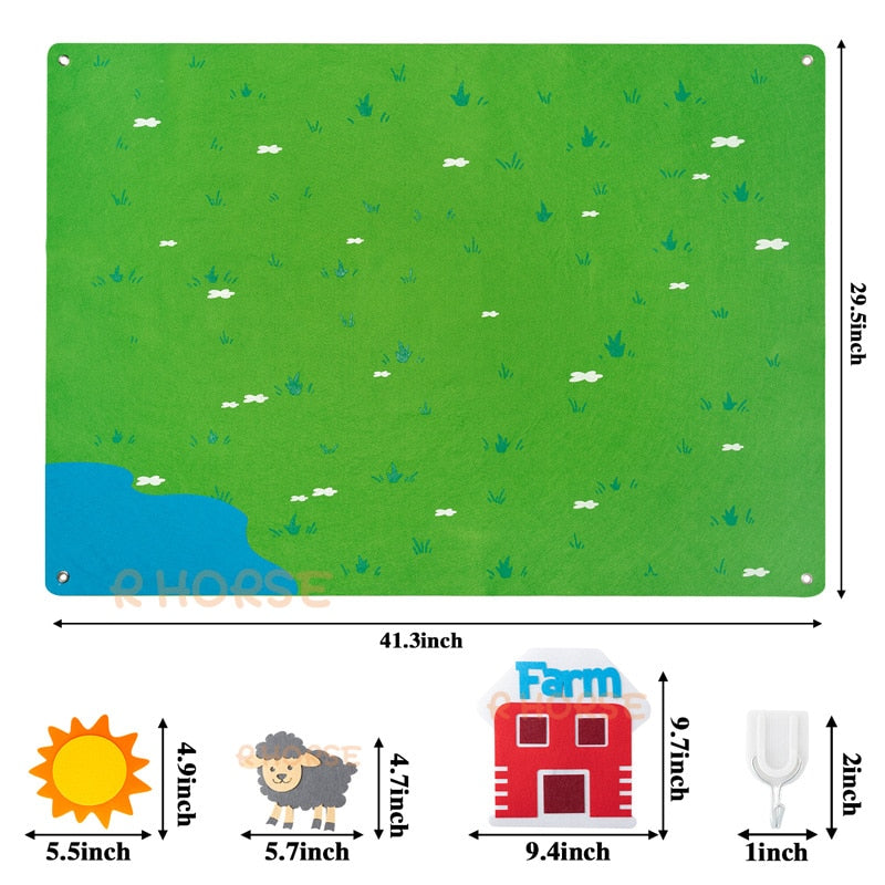 Tableau en feutre pour enseigner aux enfants QuebecFinds™