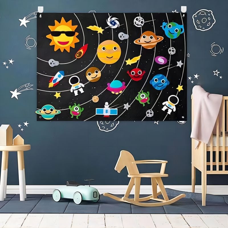 Tableau en feutre pour enseigner aux enfants BERDA™