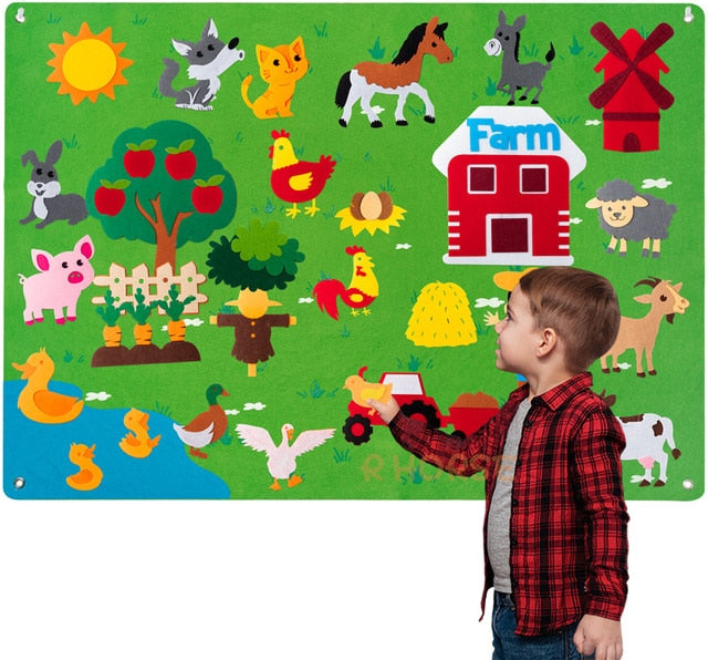 Tableau en feutre pour enseigner aux enfants BERDA™