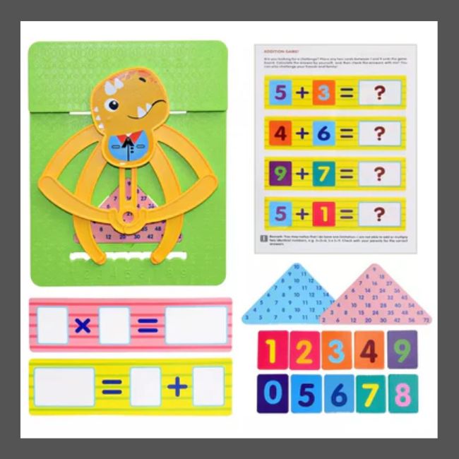 Jeu Éducatif Mathématique en Bois - Tableau d'Arithmétique Montessori