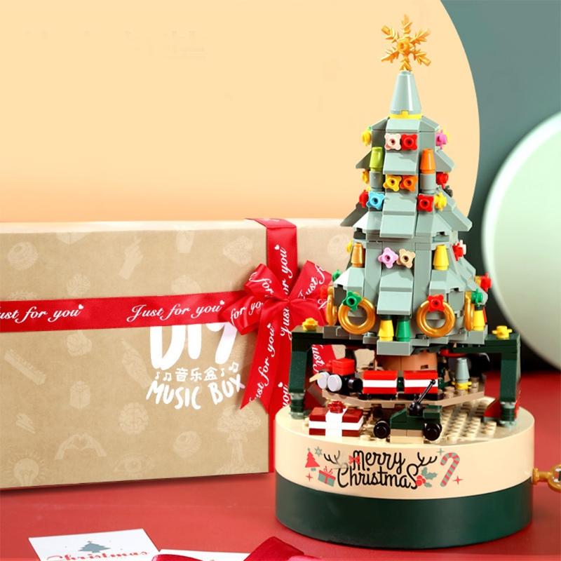Boîte à Musique Rotative d'arbre de Noël