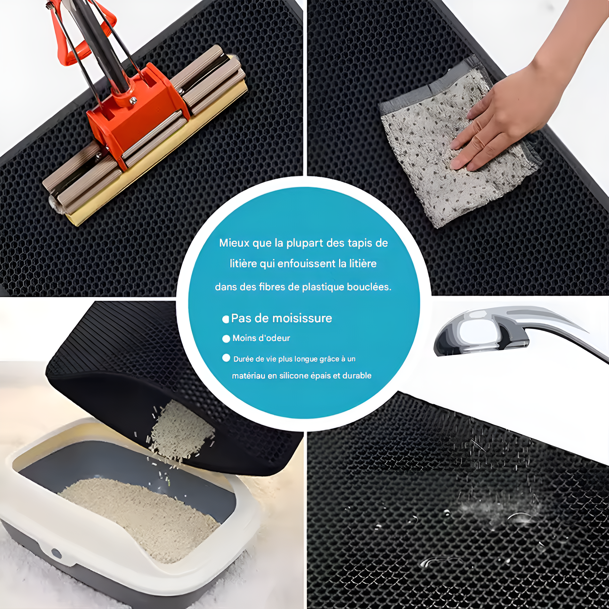 Tapis Hygiénique Collecteur de Litière pour Chats