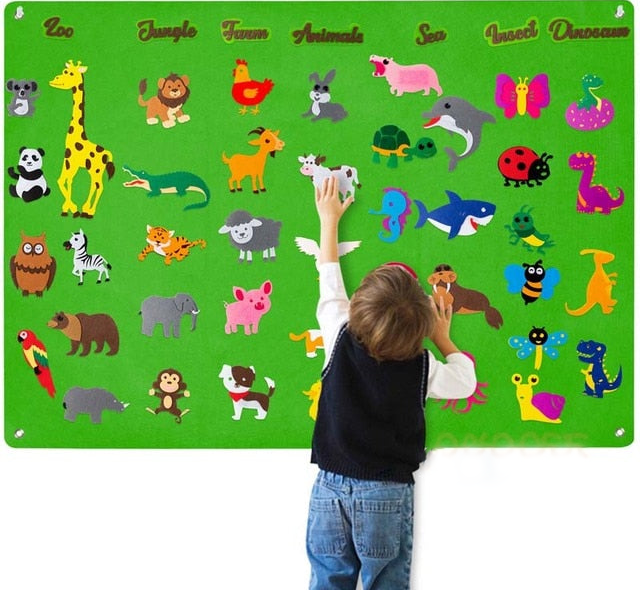 Tableau en feutre pour enseigner aux enfants BERDA™