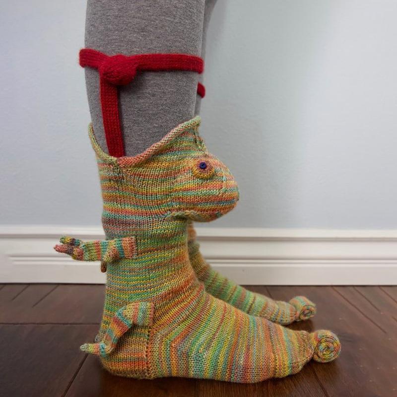 Chaussettes Tricotées Mignonnes en Forme d'Animaux