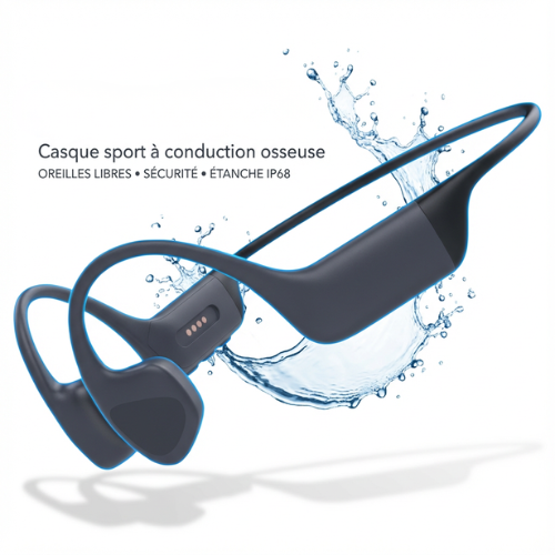 Casque Sport à Conduction Osseuse Ultra-Léger.