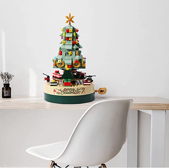 Boîte à Musique Rotative d'arbre de Noël