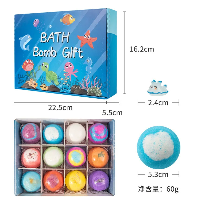 Coffret Bombes de Bain Surprise BulleMagique — 12 pcs avec jouet caché