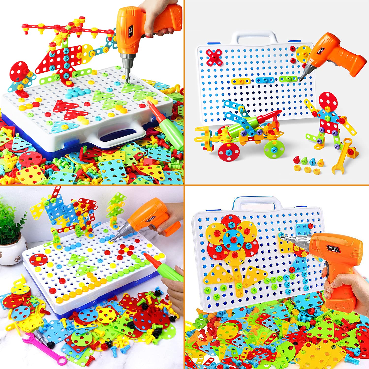 Jeu de plateau à vis en mosaïque 3D pour enfants