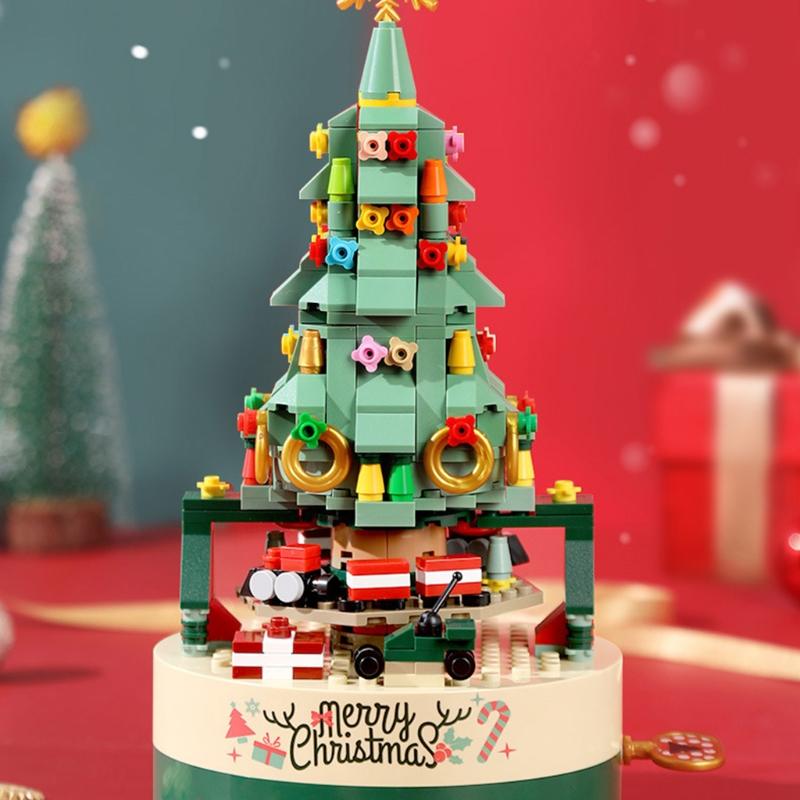 Boîte à Musique Rotative d'arbre de Noël