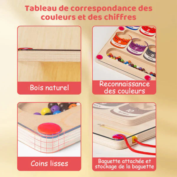 Labyrinthe magnétique de couleurs et de nombres