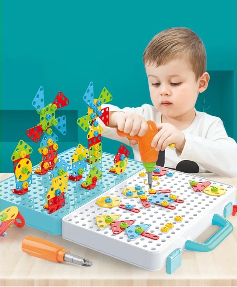 Jeu de plateau à vis en mosaïque 3D pour enfants