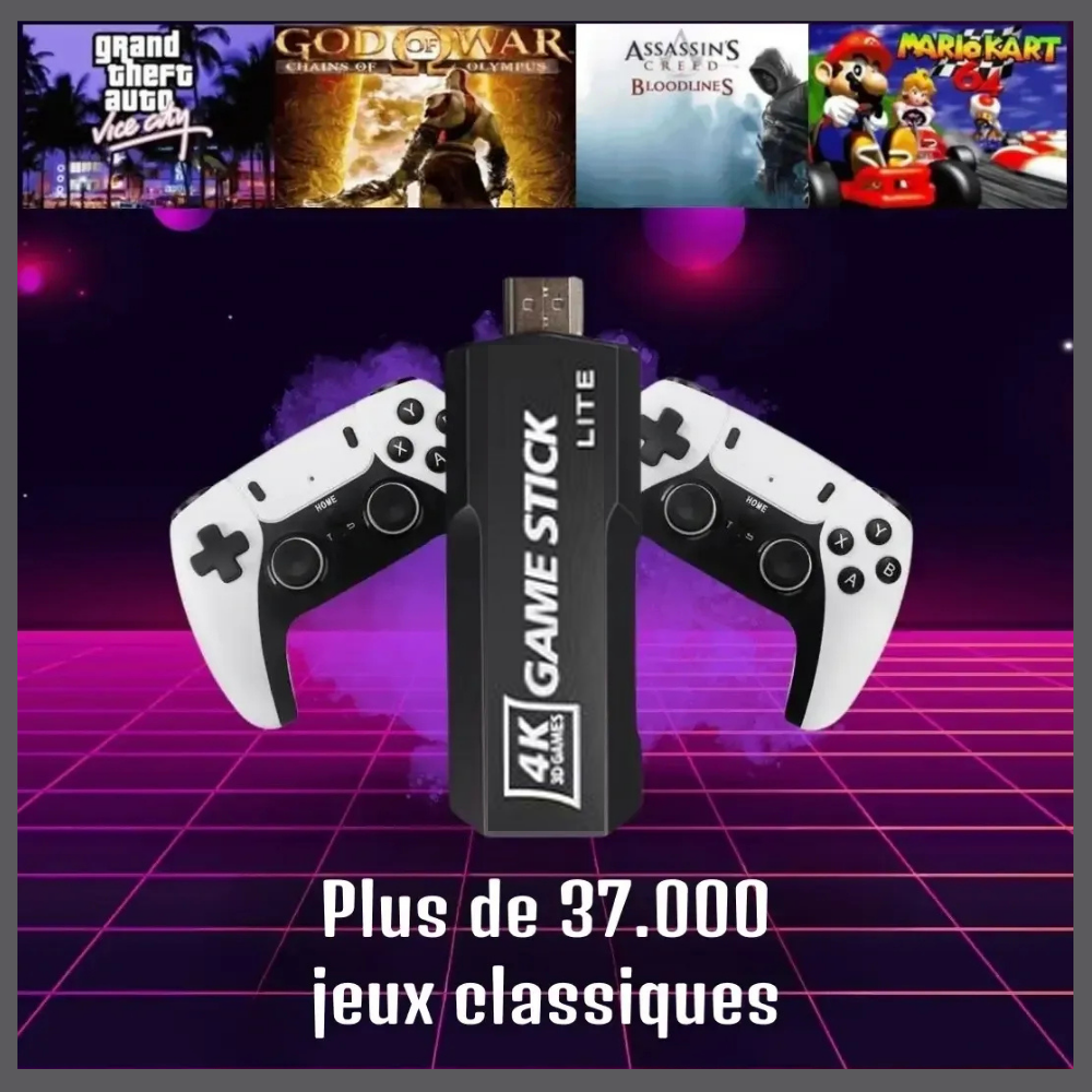 Console Rétro HD 4K + 2 Manettes 🎮✨