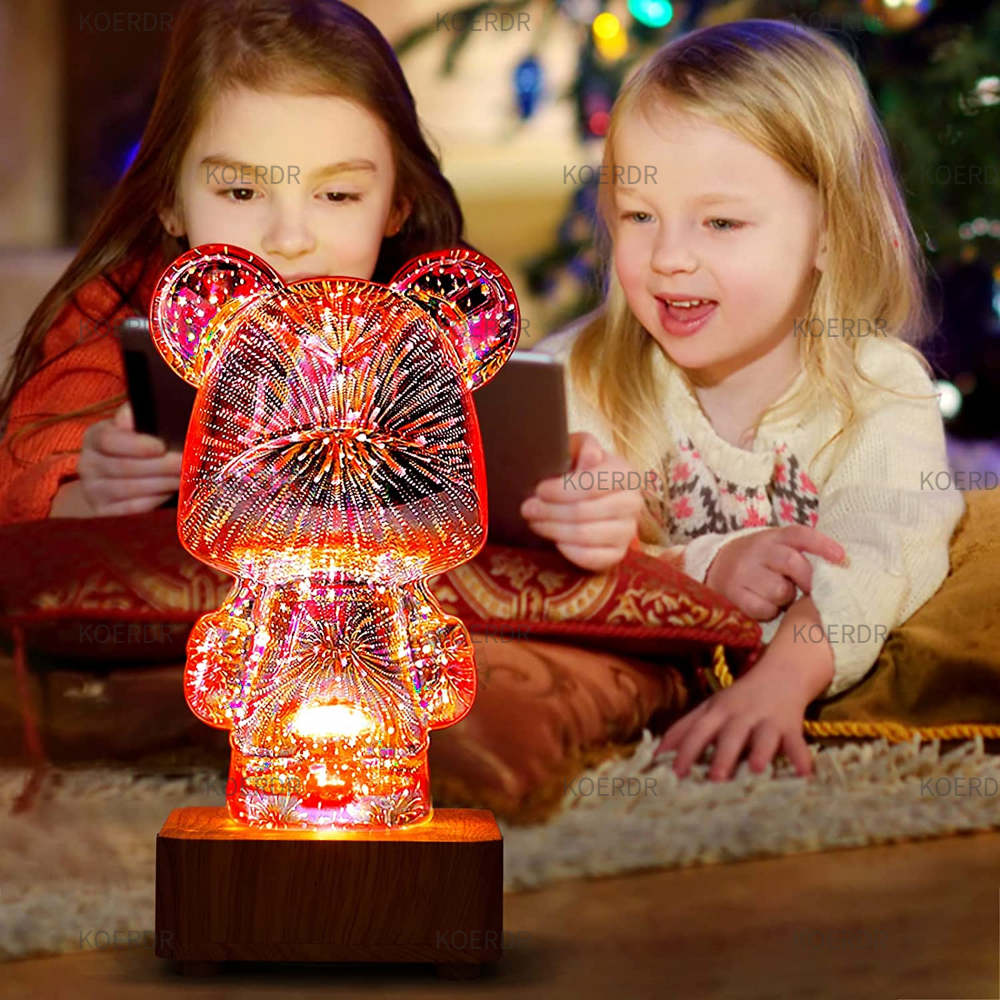 OURS 3D FEU D'ARTIFICE │ LUMIÈRE DÉCORATIVE COLORÉE