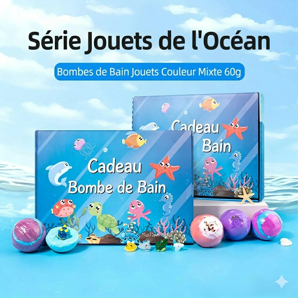 Coffret Bombes de Bain Surprise BulleMagique — 12 pcs avec jouet caché