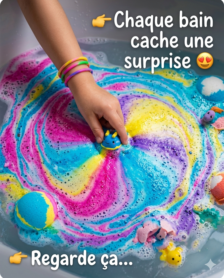 Coffret Bombes de Bain Surprise BulleMagique — 12 pcs avec jouet caché
