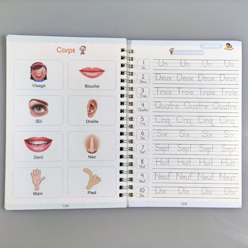 Cahier d'écriture calligraphie ((4 livres))