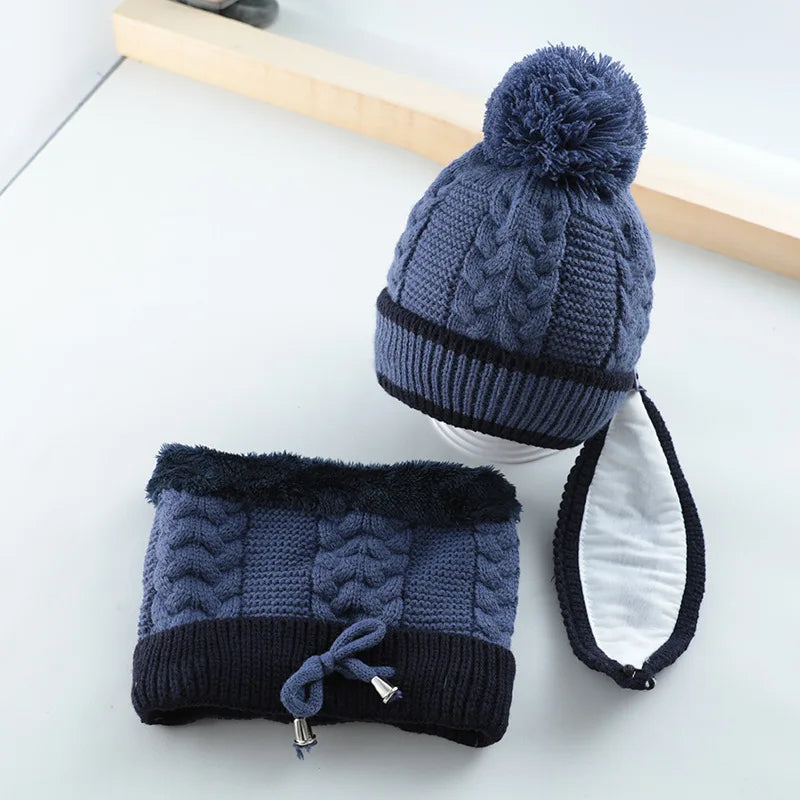 Bonnet triple protection (tête, visage, cou) pour enfant