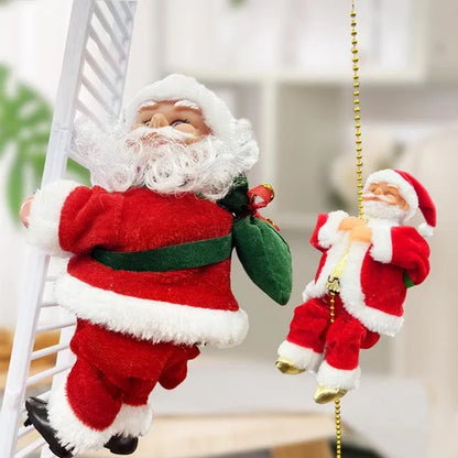 Jouets musicaux électriques du Père Noël grimpant à la cheminée