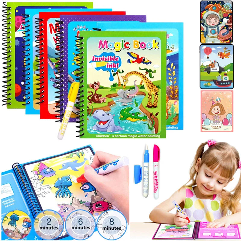 4 Livres magiques de coloriage à l’eau