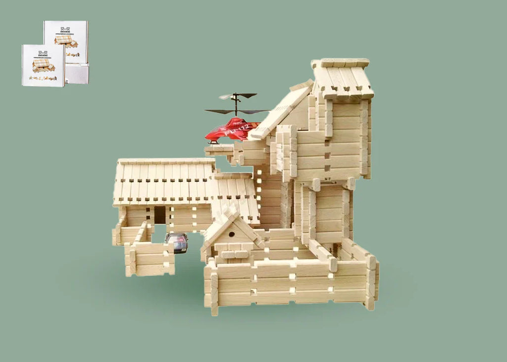 🏰 Château BoisMagik™— Le Kit de Construction en Bois Qui Transforme Chaque Enfant en Petit Architecte
