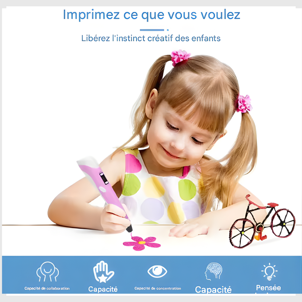 Stylo 3D Magique – Pour donner vie à l’imagination des enfants